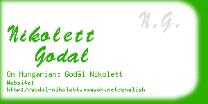 nikolett godal business card